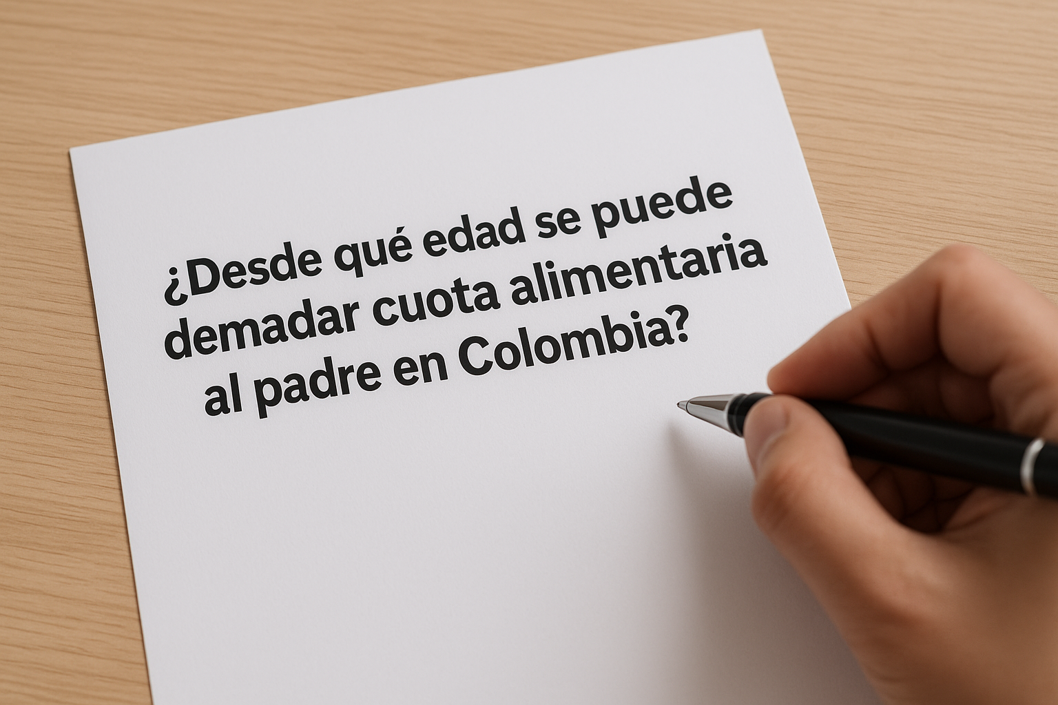 Edad autorizada para demandar cuota alimentaria al padre en Colombia